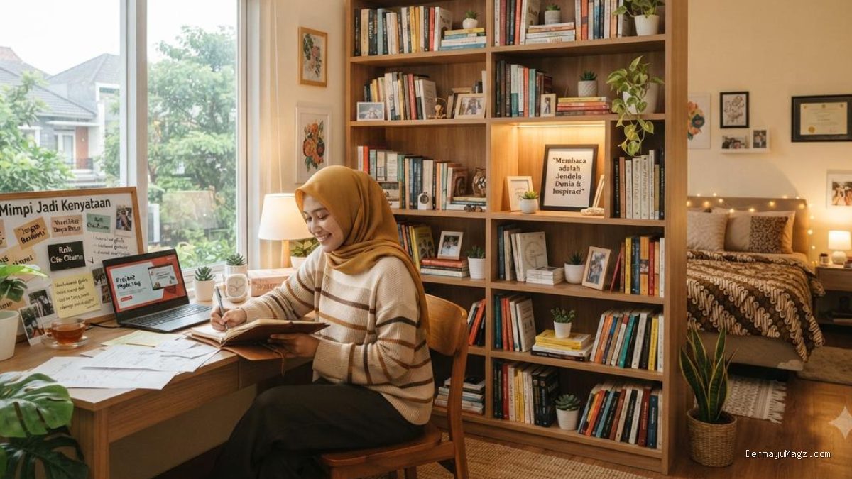 10 Ide Desain Kamar Rak Buku Sesuai Kepribadian, Bikin Semangat!
