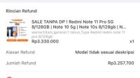 Kecewa Proses Refund Pembelian Barang di K&F Concept