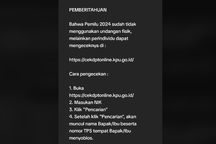 Beredar Info Pemilu 2024 Tak Lagi Pakai Undangan Fisik, Ini Kata KPU
