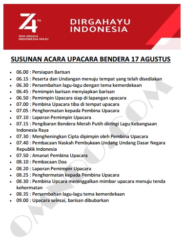 Rangkaian Acara 17 Agustus
