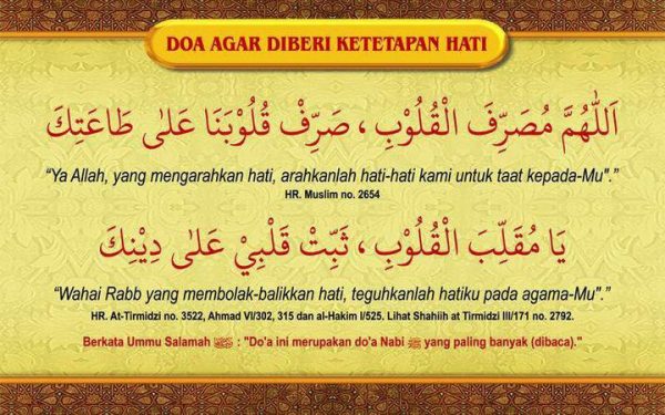 Doa Ketetapan Hati Dalam Islam
