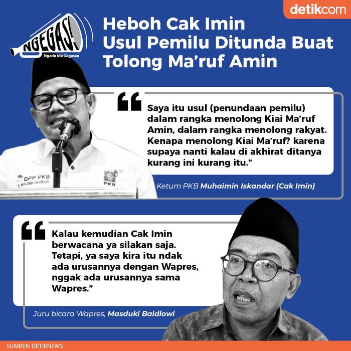 Heboh Cak Imin Usul Pemilu Ditunda Buat Tolong Ma'ruf Amin
