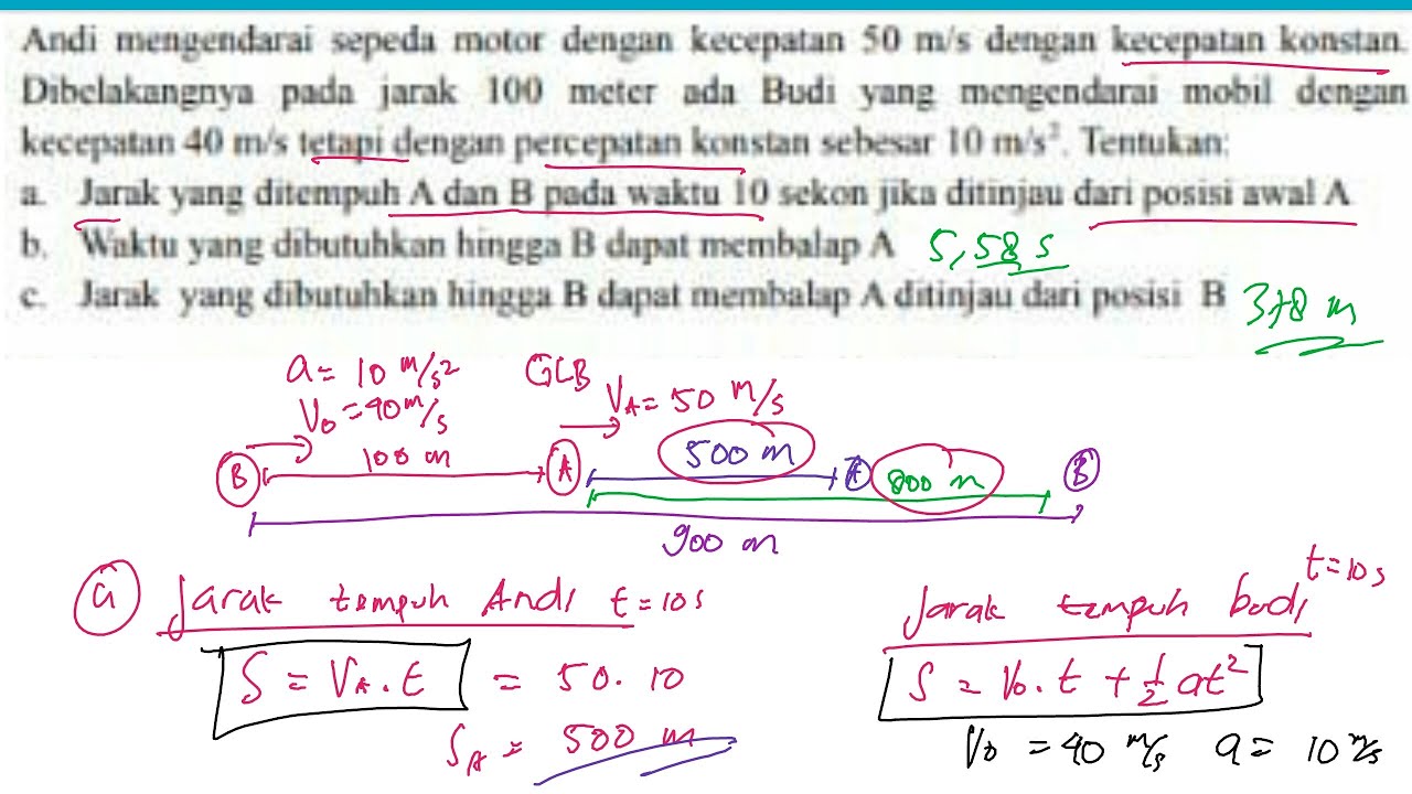 Soal Jarak Berpapasan
