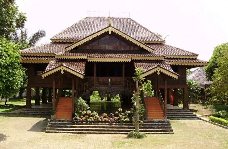 Sketsa Gambar Rumah Adat Lampung
