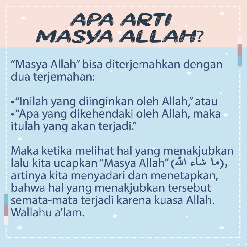 Kata Masyaallah Untuk Apa
