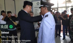 Babinsa Dampingi Pelantikan Kuwu PAW Ujunggebang, Pastikan Kelancaran dan Kekhidmatan Acara