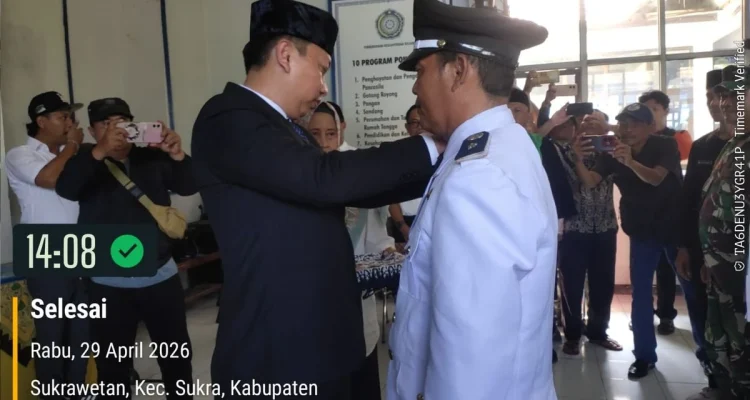 Babinsa Dampingi Pelantikan Kuwu PAW Ujunggebang, Pastikan Kelancaran dan Kekhidmatan Acara