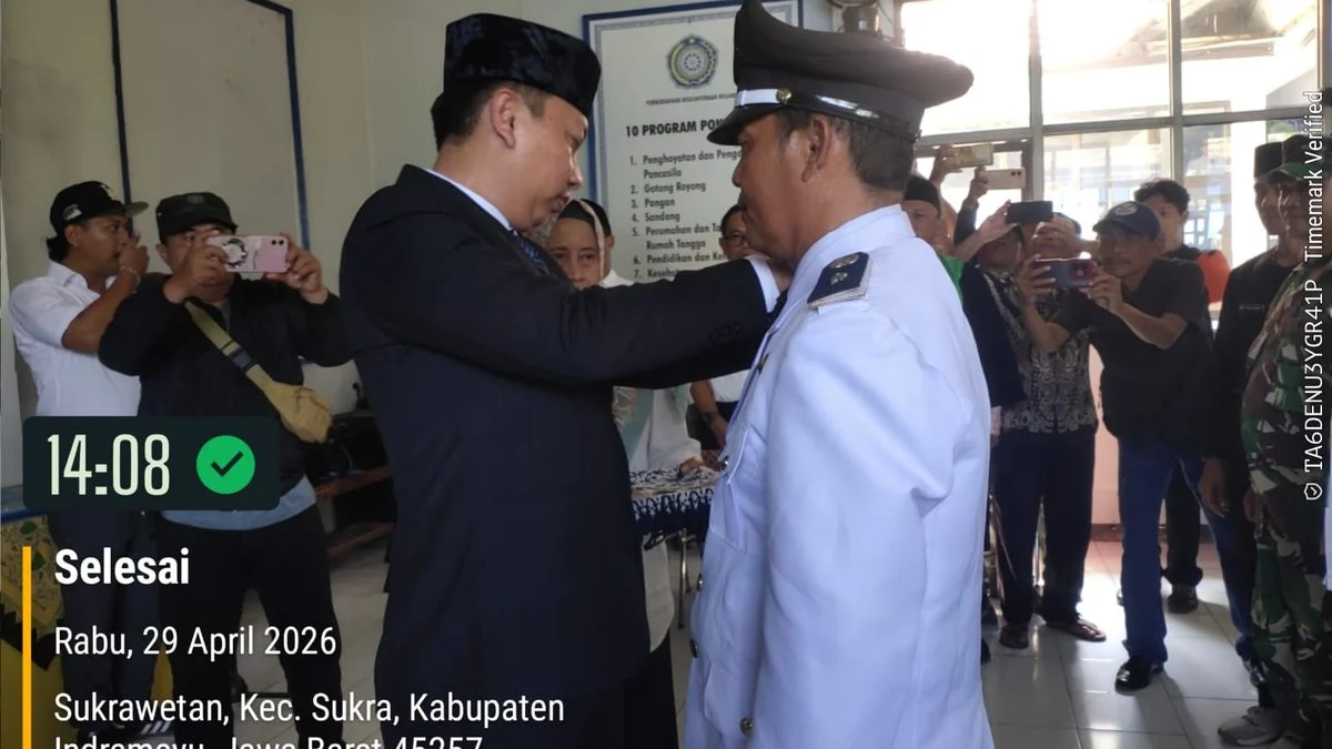 Babinsa Dampingi Pelantikan Kuwu PAW Ujunggebang, Pastikan Kelancaran dan Kekhidmatan Acara