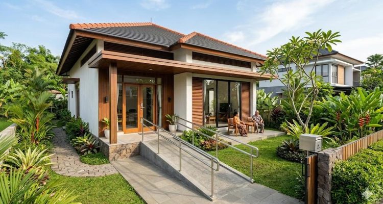 10 Desain Rumah 1 Lantai Hemat Biaya untuk Pasangan Lansia Nyaman