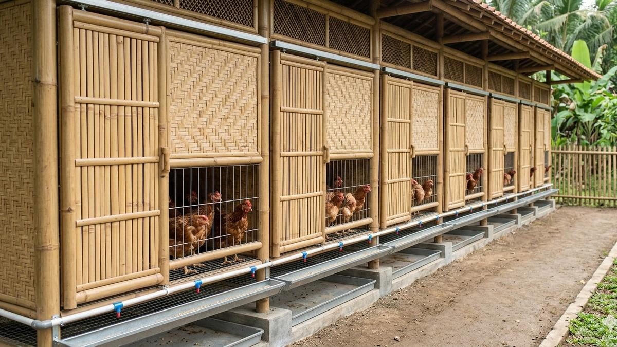10 Ide Kandang Ayam Sederhana dari Bambu yang Cantik dan Fungsional