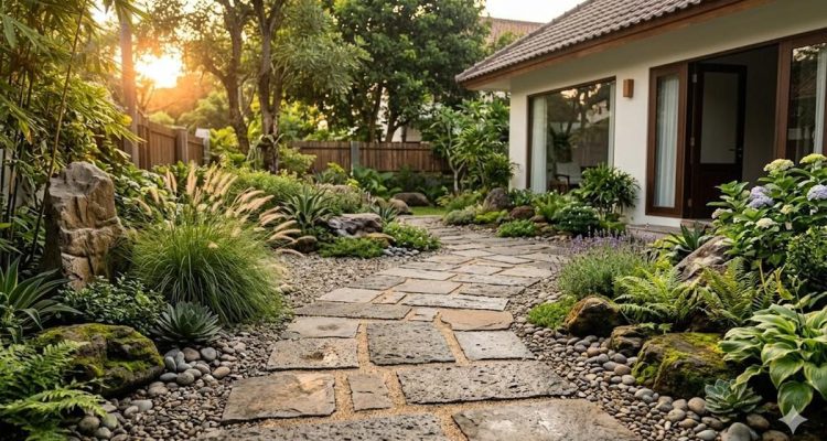 10 Inspirasi Taman Batu di Halaman Rumah: Solusi Minim Genangan