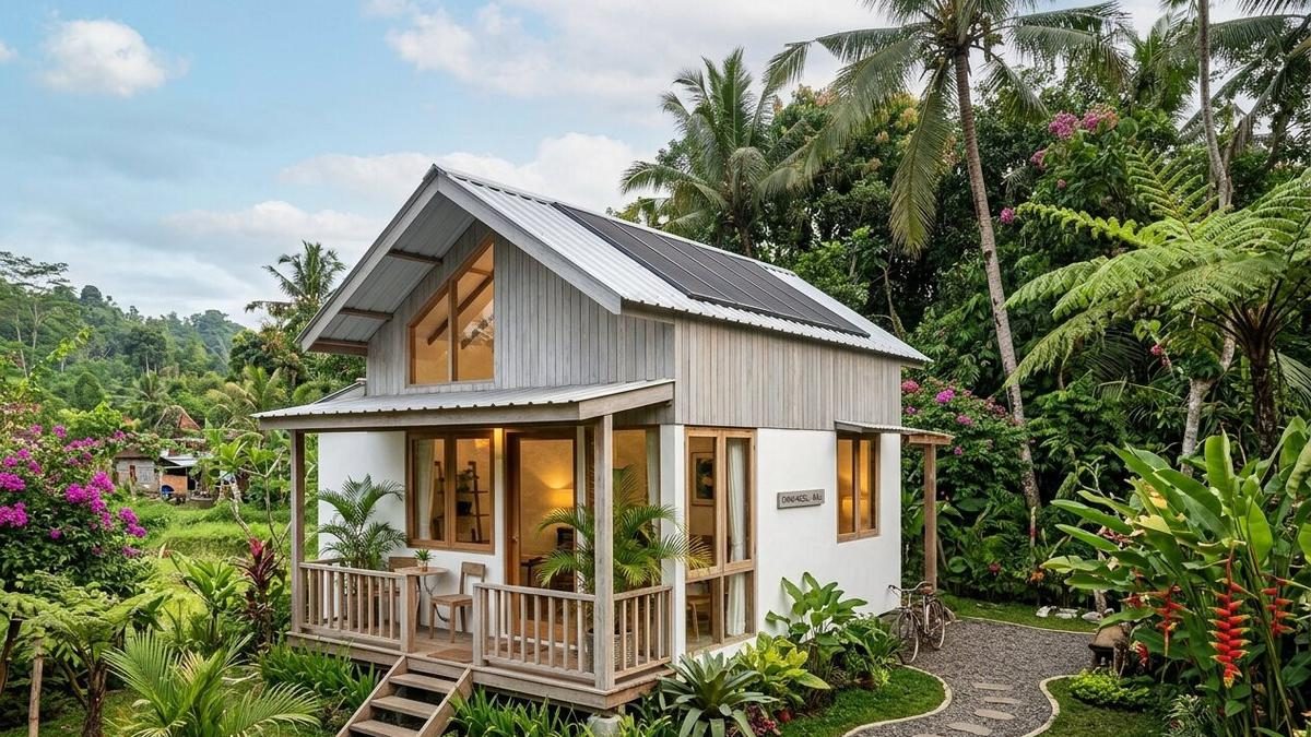 7 Desain Rumah Kecil Kombinasi Kayu yang Hemat Biaya dan Menawan