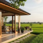 7 Desain Rumah Pedesaan Berteras Luas Menghadap Sawah, Hunian Asri dan Nyaman