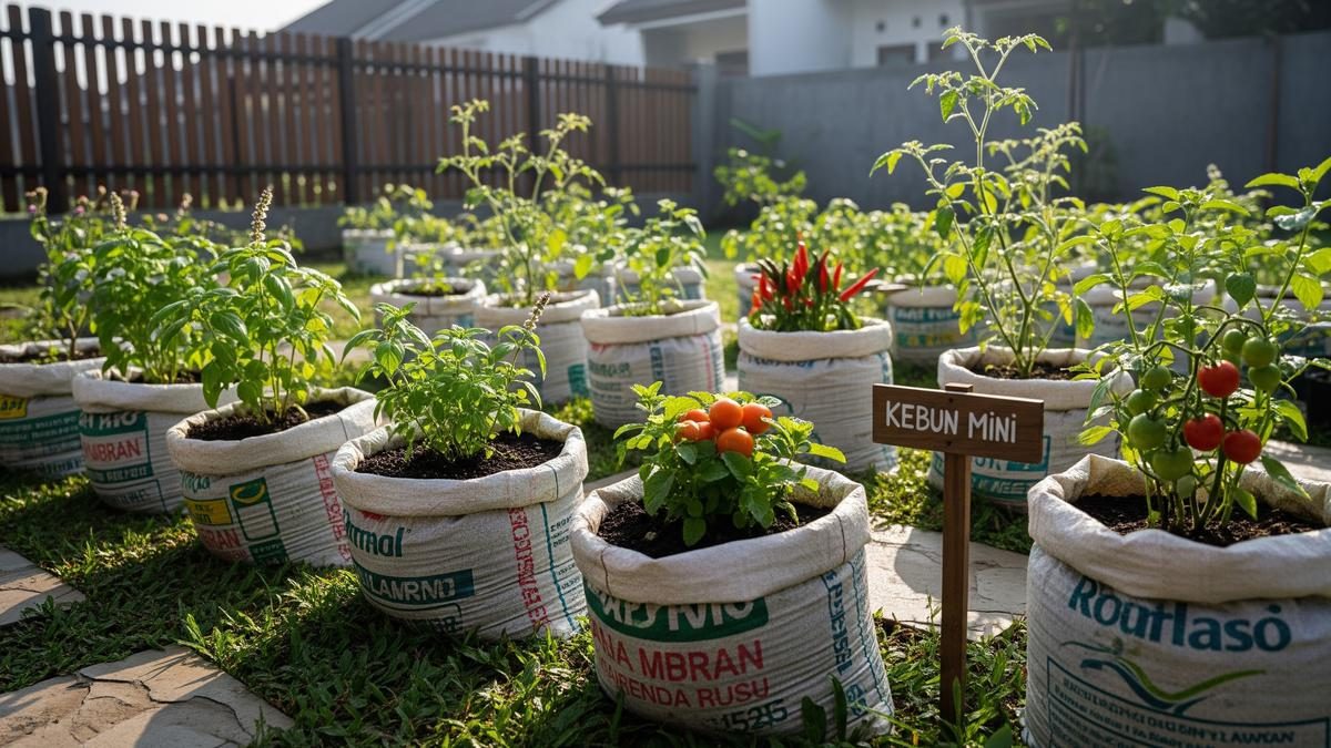 7 Ide Kreatif Membuat Pot Tanaman dari Karung Beras Bekas yang Fungsional
