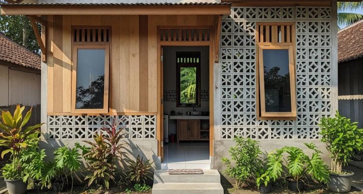 9 Inspirasi Rumah Desa Kombinasi Kayu dan Roster untuk Hunian Sejuk dan Estetik