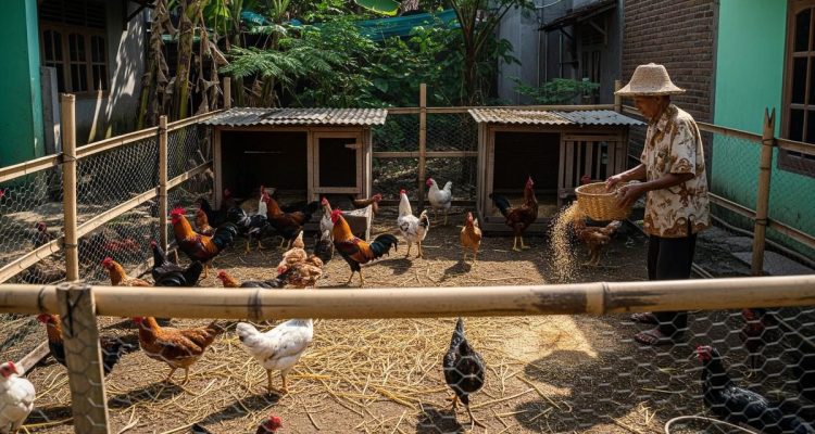 Beternak Ayam Kampung di Lahan Terbatas, Tepat di Belakang Rumah