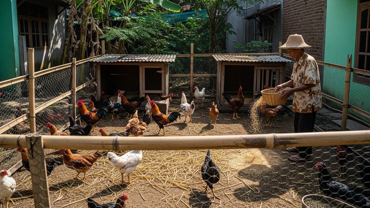 Beternak Ayam Kampung di Lahan Terbatas, Tepat di Belakang Rumah