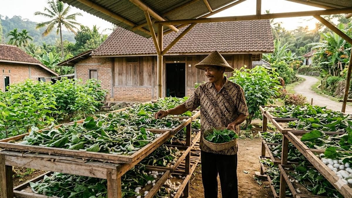 Budidaya Ulat Sutra Tanpa Kandang yang Mudah untuk Pemula