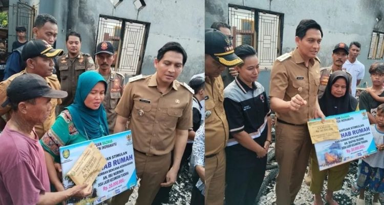 Bupati Lucky Hakim Serahkan Bantuan Stimulan Korban Kebakaran Tukdana