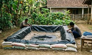 Cara Membuat Kolam Ikan dari Karung Tanpa Semen, Cepat & Hemat