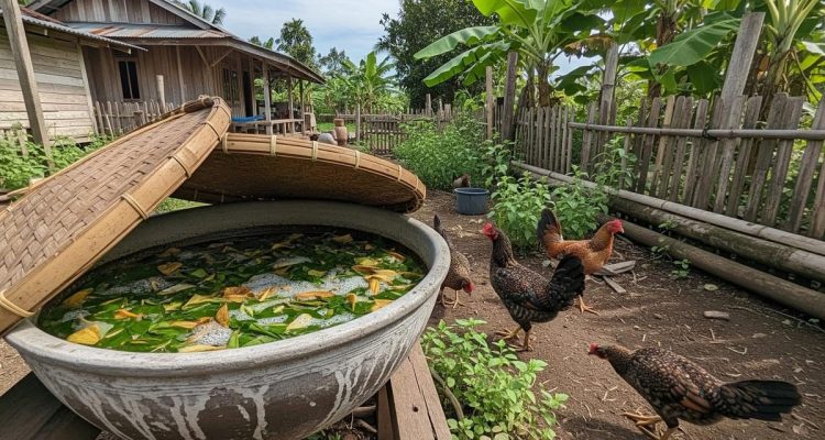 Cara Membuat Pakan Ayam Kampung dari Bayam Liar Fermentasi