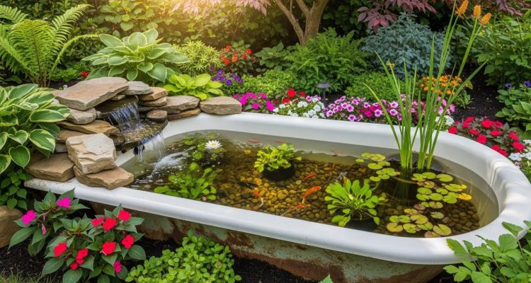 Cara Mudah Ubah Bak Mandi Tua Jadi Kolam Ikan Cantik Berbiaya Hemat