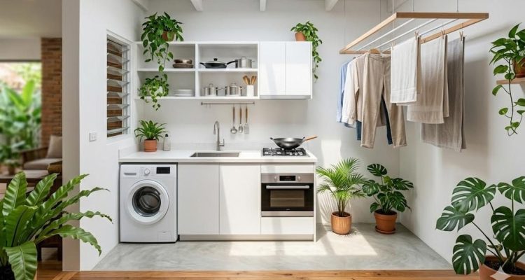 Contoh Desain Ruang Jemur Minimalis dan Estetik di Dalam Rumah