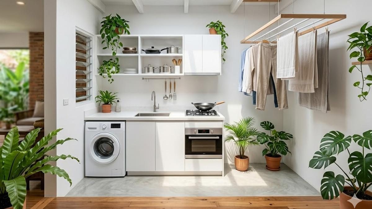 Contoh Desain Ruang Jemur Minimalis dan Estetik di Dalam Rumah