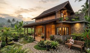 Contoh Rumah Pedesaan Bergaya Minimalis dengan Sentuhan Rustic Modern