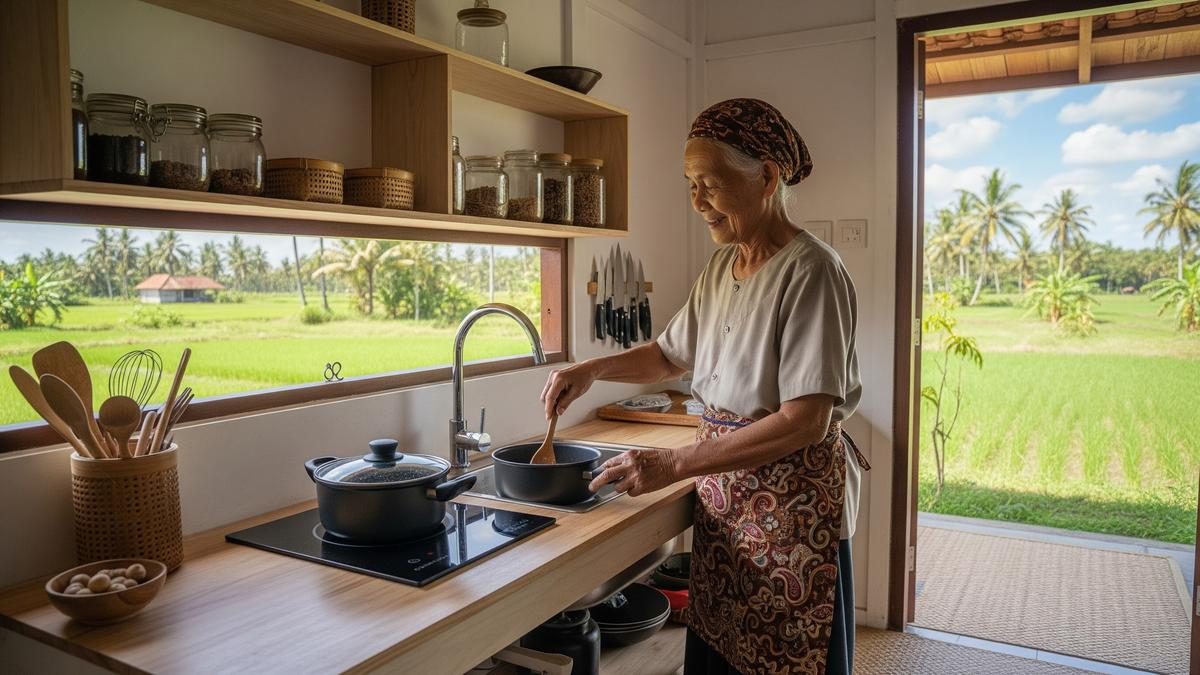 Dapur Minimalis Kecil yang Nyaman untuk Lansia