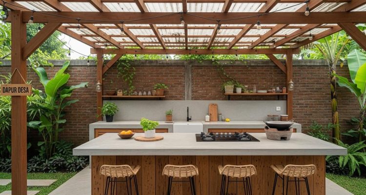 Dapur Pedesaan Modern Sederhana: Perpaduan Estetika dan Fungsionalitas