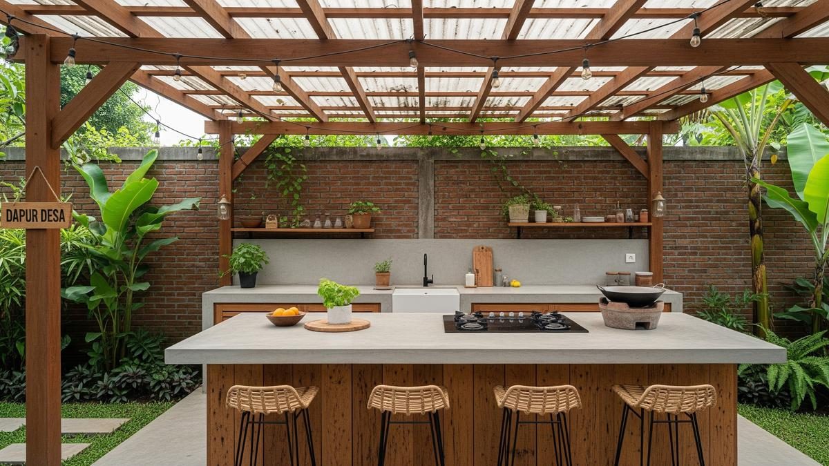 Dapur Pedesaan Modern Sederhana: Perpaduan Estetika dan Fungsionalitas