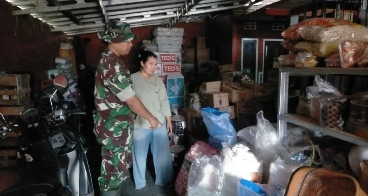 Harga Sembako Indramayu Bergejolak: Babinsa Pantau Pasar, Daging Sapi Rp130 Ribu