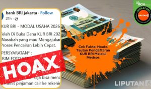 Hoaks Pendaftaran KUR Bank BRI di Media Sosial