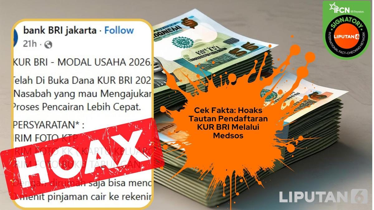 Hoaks Pendaftaran KUR Bank BRI di Media Sosial