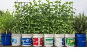 Ide Berkebun Vertikal dengan Kacang-kacangan dan Ember Bekas untuk Panen Melimpah
