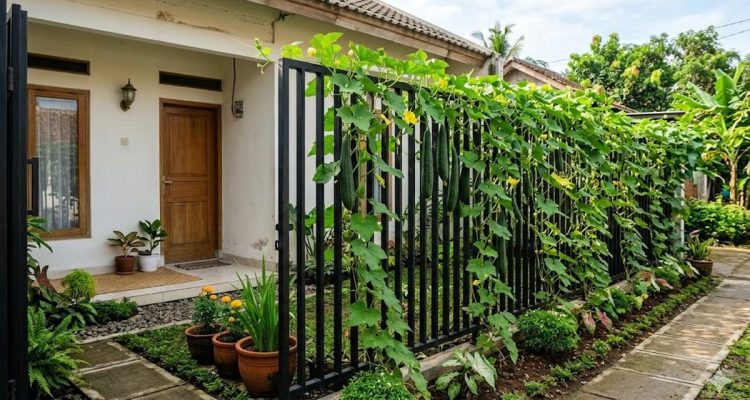 Inspirasi Kebun Gambas Rambat untuk Pagar Rumah yang Asri dan Sehat