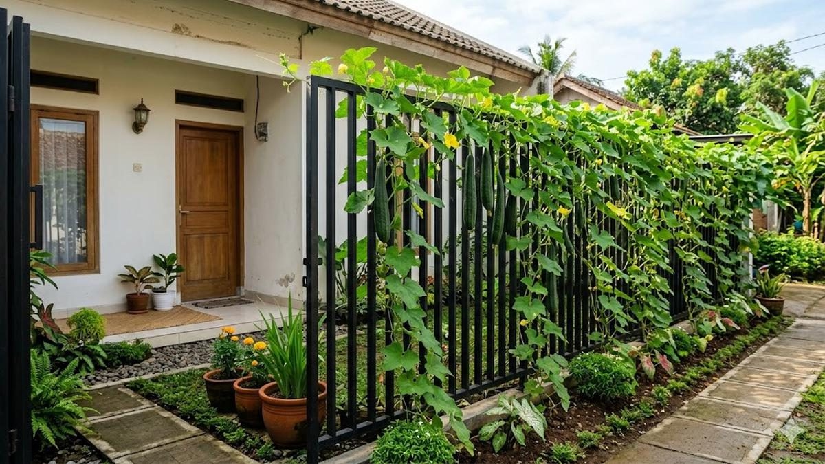 Inspirasi Kebun Gambas Rambat untuk Pagar Rumah yang Asri dan Sehat