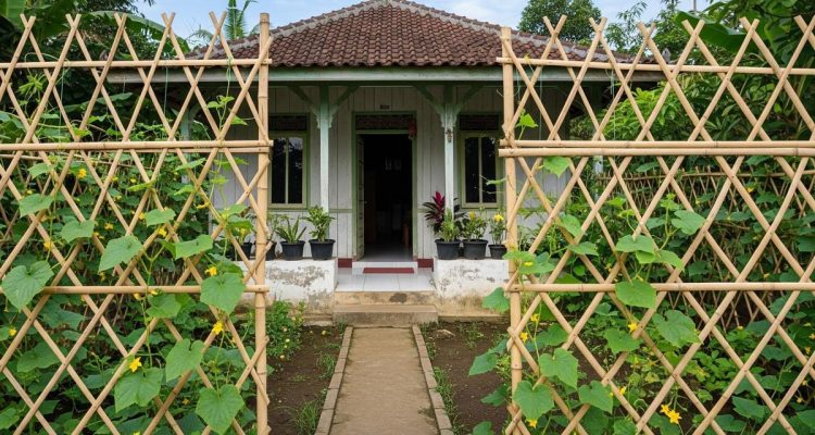 Inspirasi Pagar Bambu untuk Timun Rambat di Desa yang Estetik dan Fungsional
