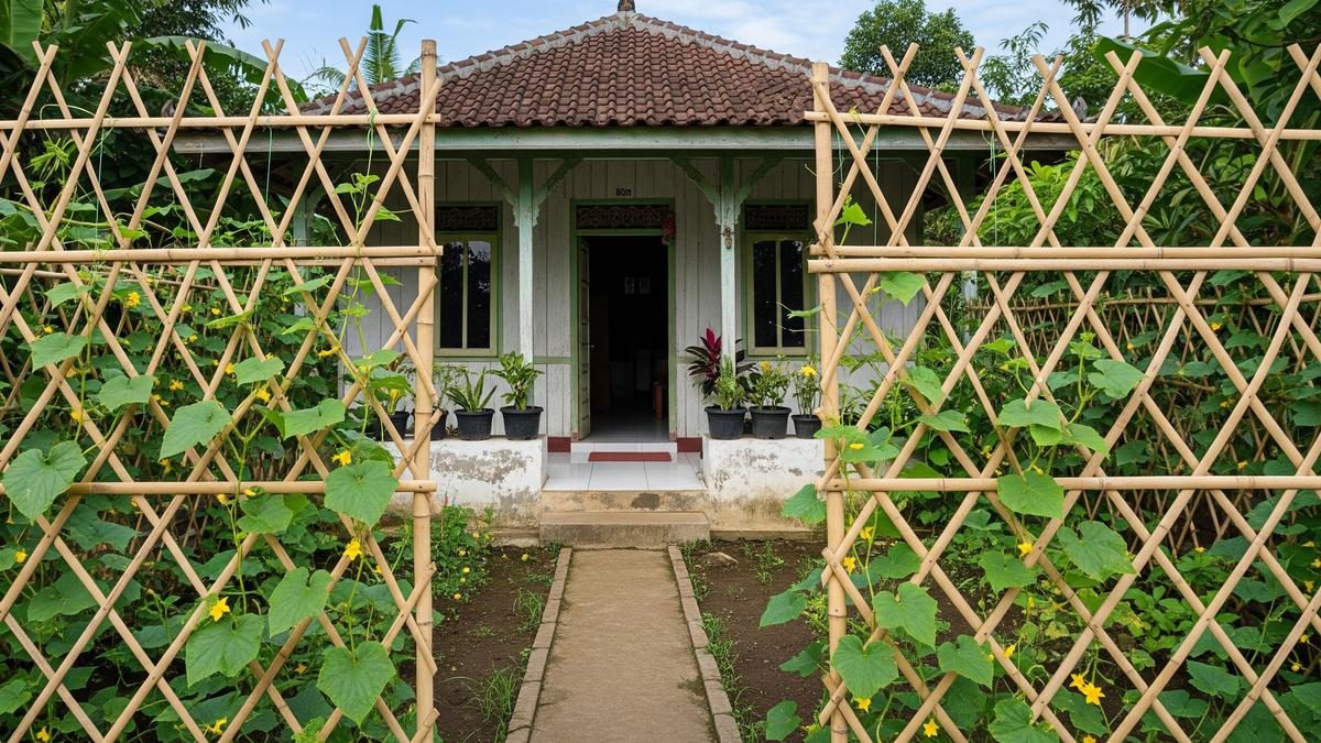 Inspirasi Pagar Bambu untuk Timun Rambat di Desa yang Estetik dan Fungsional