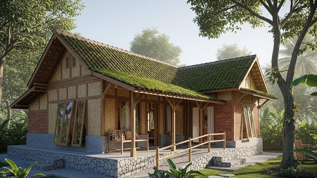 Inspirasi Rumah Desa Sejuk Alami, Paduan Alam dan Kenyamanan Modern