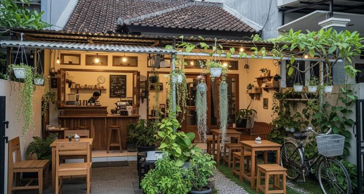 Inspirasi Warung Kopi Depan Rumah Bergaya Cafe Kebun untuk Berkumpul