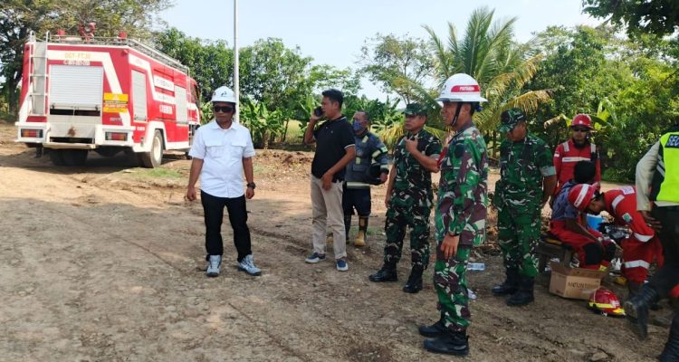 Kebakaran Besar Melanda Fasilitas Pertamina di Losarang, Dandim Indramayu Tinjau Langsung