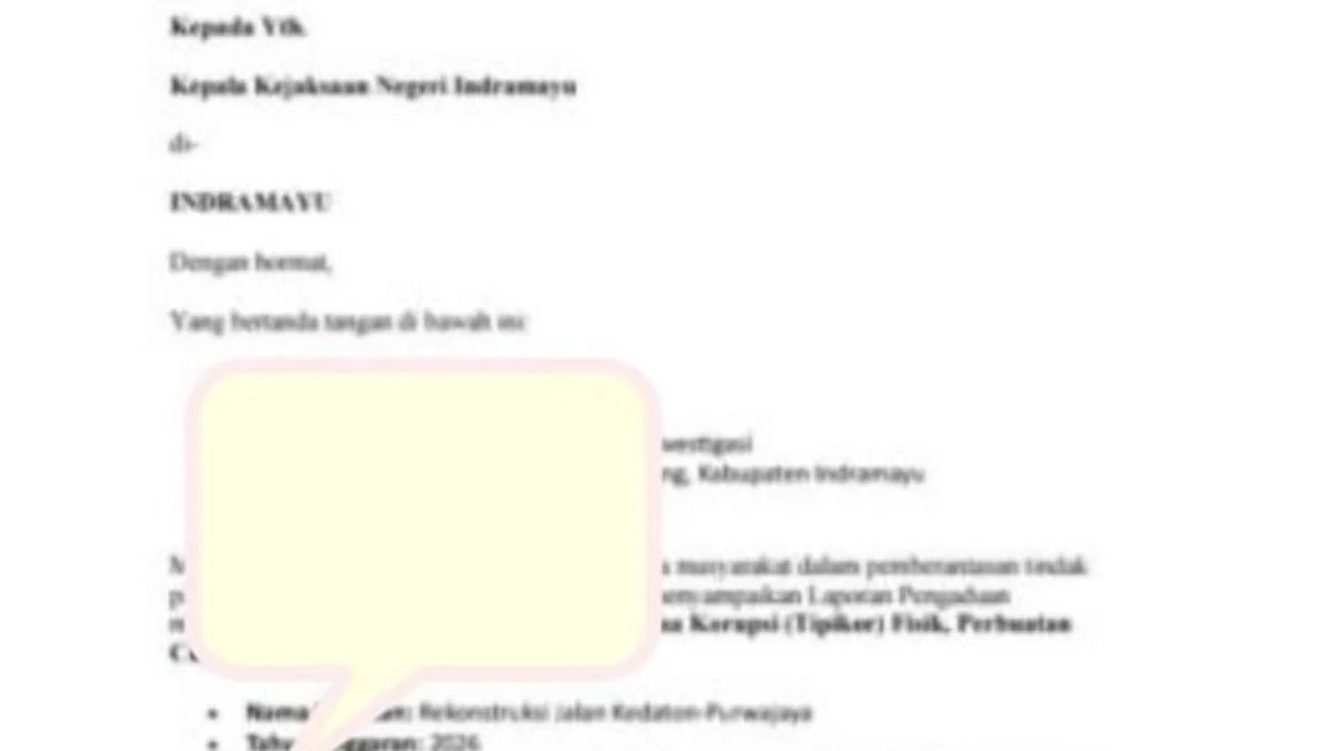 Kejaksaan Indramayu: Tunda PHO Rekonstruksi Jalan Purwajaya-Kedaton