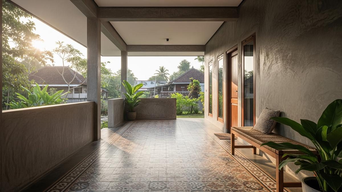 Lantai Teras Anti Licin untuk Rumah Kampung yang Aman dan Nyaman
