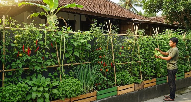Pagar Hijau Produktif untuk Panen Sayur dan Percantik Rumah