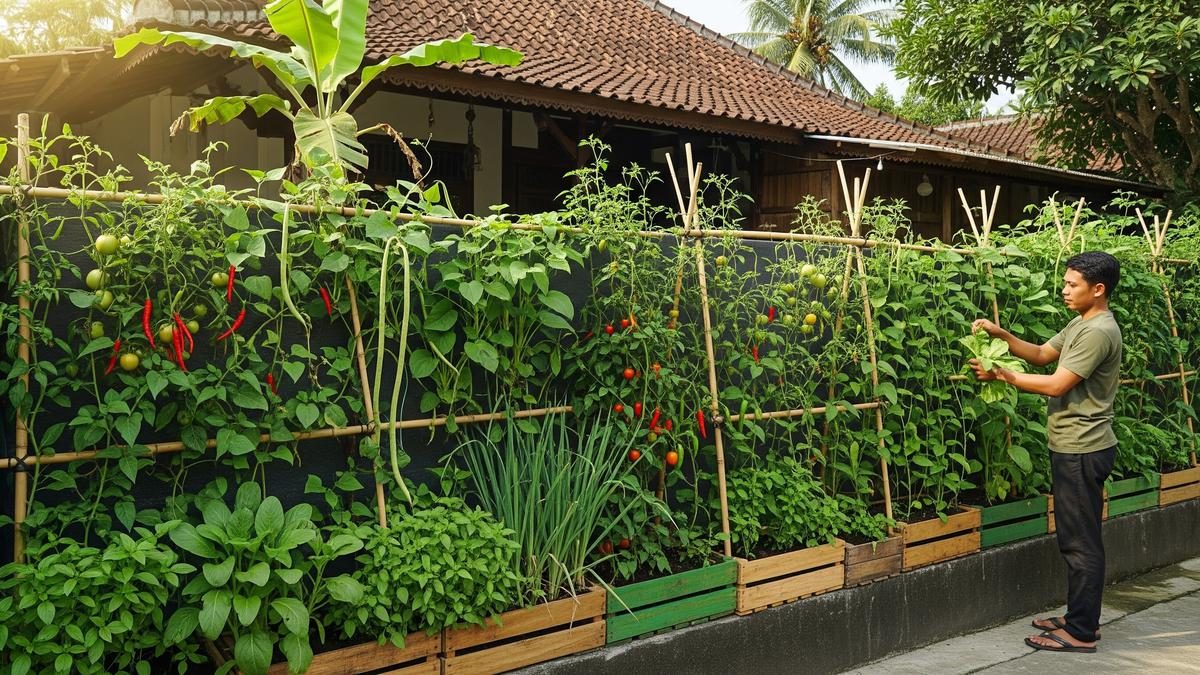 Pagar Hijau Produktif untuk Panen Sayur dan Percantik Rumah