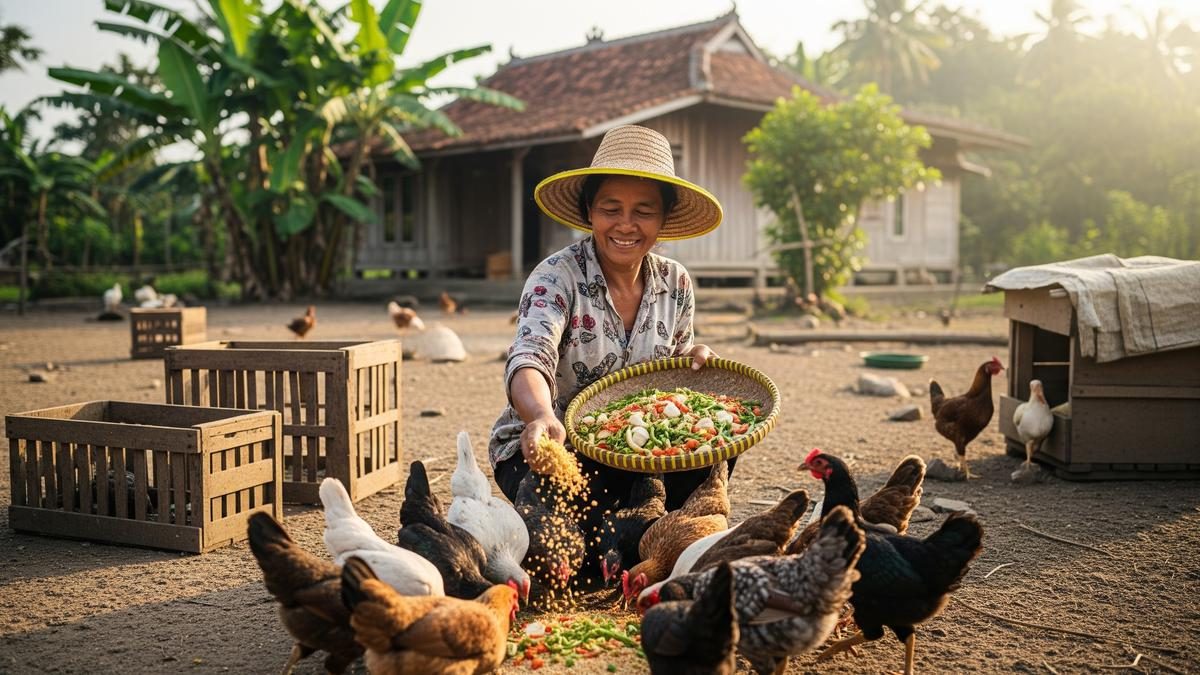 Pakan Ayam Alami Murah untuk Menambah Bobot