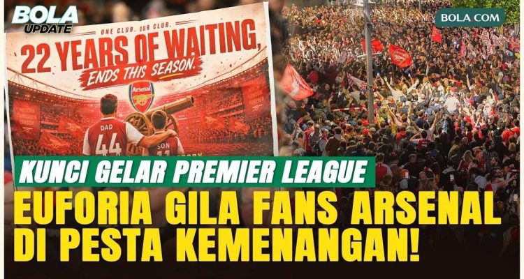 Para Gooners Rayakan Akhir Puasa Gelar Arsenal 22 Tahun dengan Suar dan Kembang Api