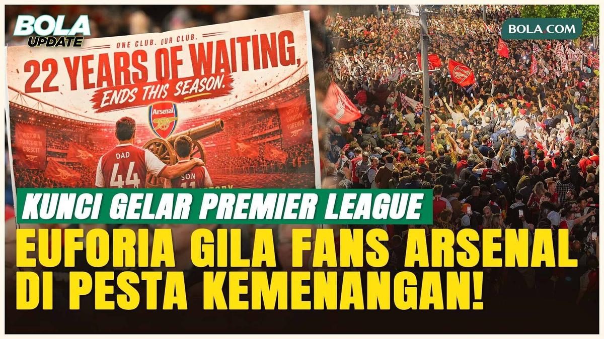 Para Gooners Rayakan Akhir Puasa Gelar Arsenal 22 Tahun dengan Suar dan Kembang Api